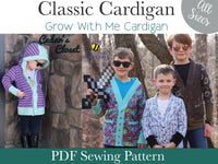 All Sizes Classic Cardigan - PDF Apple Tree Sewing Pattern (bonus extended sizes included)