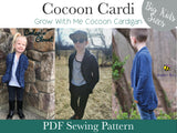 Big Kids Cocoon Cardi - PDF Apple Tree Sewing Pattern