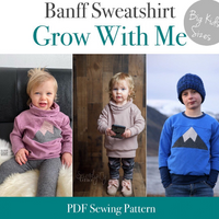 Big Kids Banff Grow With Me Sweatshirt Pattern- PDF Apple Tree Sewing Pattern