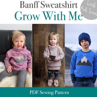 Little Kids Banff Grow With Me Sweatshirt Pattern- PDF Apple Tree Sewing Pattern