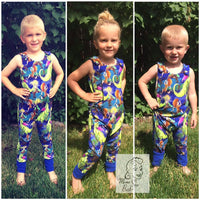 Little Kids On The Grow Romper Snap on, Sleeveless, Romper- PDF Apple Tree Sewing Pattern