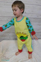 Little kids Grow On: Coverall Style Grow With Me Romper - PDF Apple Tree Sewing Pattern