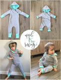 Little kids Grow On: Coverall Style Grow With Me Romper - PDF Apple Tree Sewing Pattern