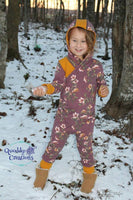 Little Kids Grow On Coverall Style Romper A4 SIZED PAPER - PDF Apple Tree Sewing Pattern