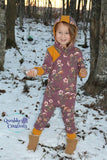 Little kids Grow On: Coverall Style Grow With Me Romper - PDF Apple Tree Sewing Pattern