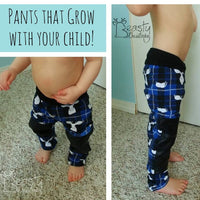 Little Kids Grow Along Pants: Grow with me joggers to leggings- PDF Apple Tree Sewing Pattern