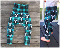 All Sizes Color Blocked Grow With Me Drop Crotch Joggers Trousers - PDF Apple Tree Sewing Pattern (bonus extended sizes included)