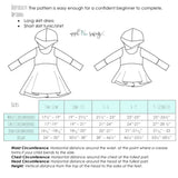 All Sizes Hooded Dress and Color Blocked Hoodie BUNDLE - PDF Apple Tree Sewing Patterns (bonus extended sizes included)