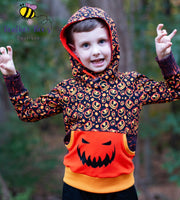 Big Kids Color Blocked Hoodie Grow With Me Hoodie - PDF Apple Tree Sewing Pattern