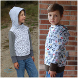 All Sizes Color Blocked Hoodie Grow With Me Hoodie - PDF Apple Tree Sewing Pattern (bonus extended sizes included)