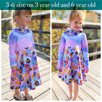 All Sizes Hooded Dress and Color Blocked Hoodie BUNDLE - PDF Apple Tree Sewing Patterns (bonus extended sizes included)