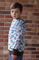 Big Kids Color Blocked Hoodie Grow With Me Hoodie - PDF Apple Tree Sewing Pattern