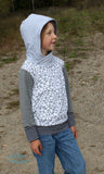 Big Kids Color Blocked Hoodie Grow With Me Hoodie - PDF Apple Tree Sewing Pattern