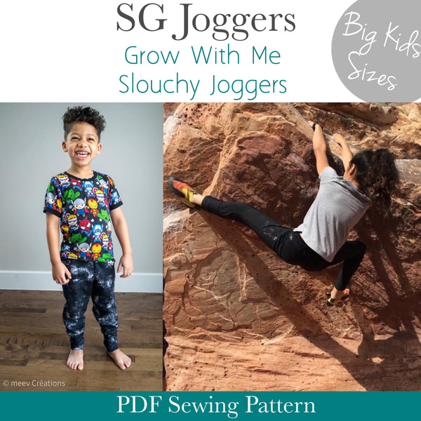 Big Kids SG Joggers- Grow With Me Slouchy Fit Joggers