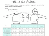 All Sizes Bunnyhug Grow With Me Hoodie - PDF Apple Tree Sewing Pattern