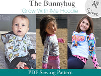 All Sizes Bunnyhug Grow With Me Hoodie - PDF Apple Tree Sewing Pattern