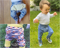 All sizes Bunny Bottoms- Grow with Me Drop Crotch joggers - PDF Apple Tree Sewing Pattern