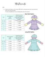 All Sizes Hooded Grow With Me Dress  - PDF Apple Tree Sewing Pattern