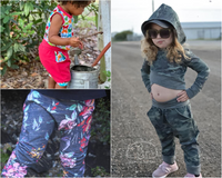 Little Kids Bunny Bottoms- Grow with Me Drop Crotch joggers - PDF Apple Tree Sewing Pattern