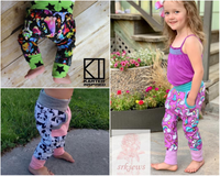 Little Kids Bunny Bottoms- Grow with Me Drop Crotch joggers - PDF Apple Tree Sewing Pattern