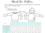 All Sizes Bunnyhug Grow With Me Hoodie - PDF Apple Tree Sewing Pattern (bonus extended sizes included)