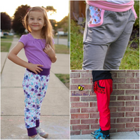 All sizes Bunny Bottoms- Grow with Me Drop Crotch joggers - PDF Apple Tree Sewing Pattern (bonus extended sizes included)